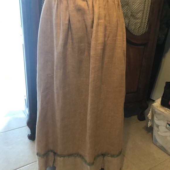 Taylor G Linen Skirt Long Elastic Waist & Jacket 2 Pc Set Boho 1X - Picture 10 of 16
